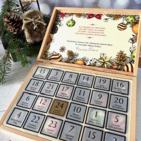 PREMIUM Adventskalender befüllt mit 24 edlen Pralinen